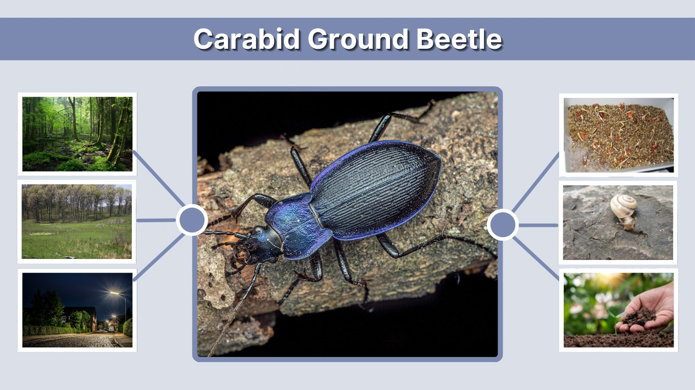 Carabid Ground Beetle Identification, Size, Color, Habitat