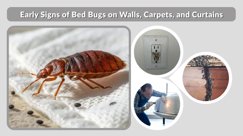 Early Signs of Bed Bugs on Walls, Carpets, and Curtains