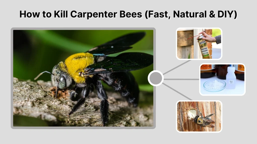 How to Kill Carpenter Bees (Fast, Natural & DIY)