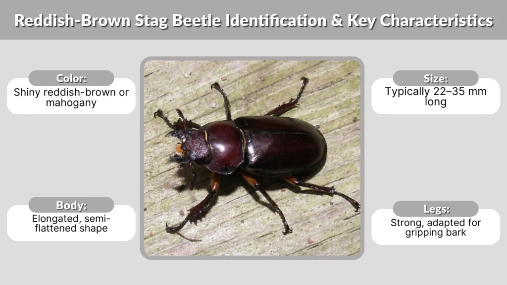 Reddish-Brown Stag Beetle Identification & Key Characteristics