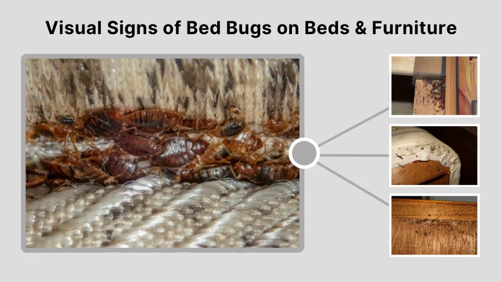 Visual Signs of Bed Bugs on Beds & Furniture