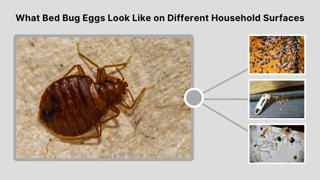 What Bed Bug Eggs Look Like on Different Household Surfaces