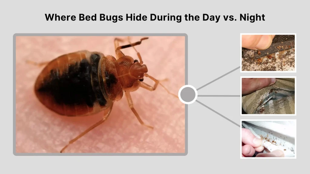 Where Bed Bugs Hide During the Day vs. Night