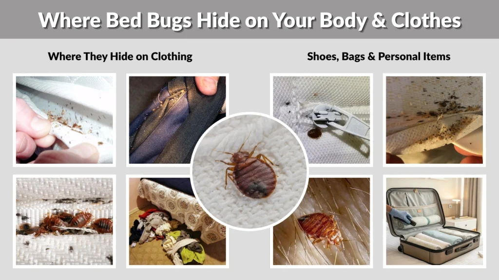 Where Bed Bugs Hide on Your Body & Clothes