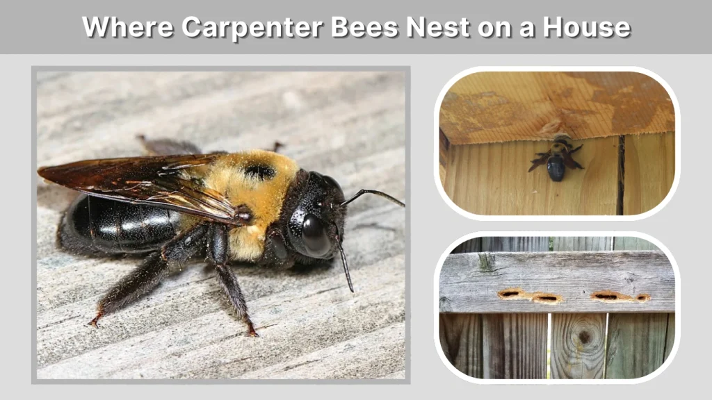 Where Carpenter Bees Nest on a House