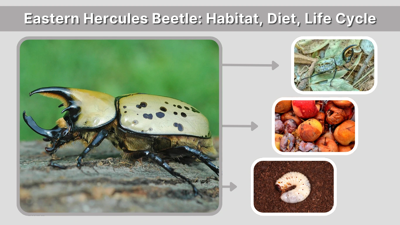 Eastern Hercules Beetle Habitat, Diet, Life Cycle and Facts