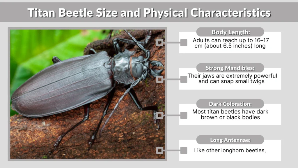 Titan Beetle Size and Physical Characteristics