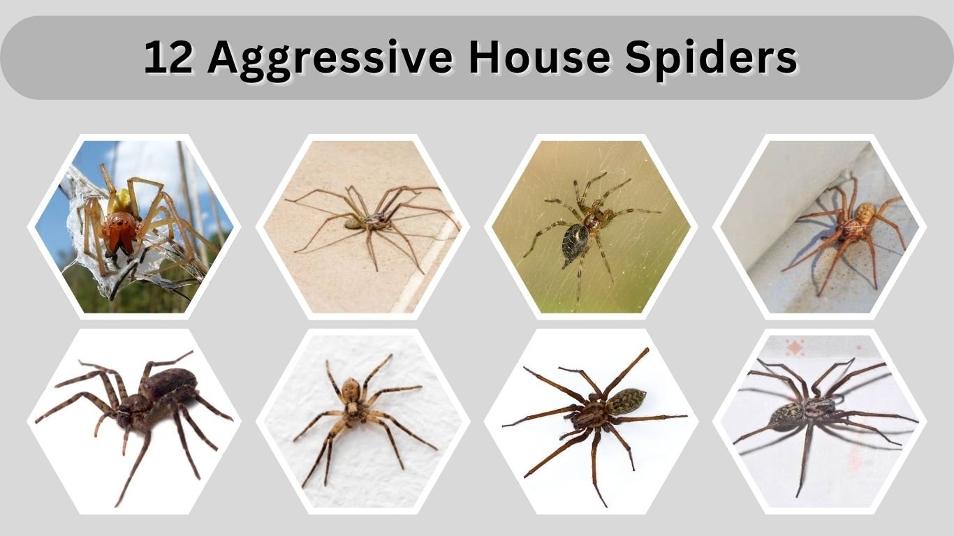 12 Aggressive House Spiders: Identification with Picture