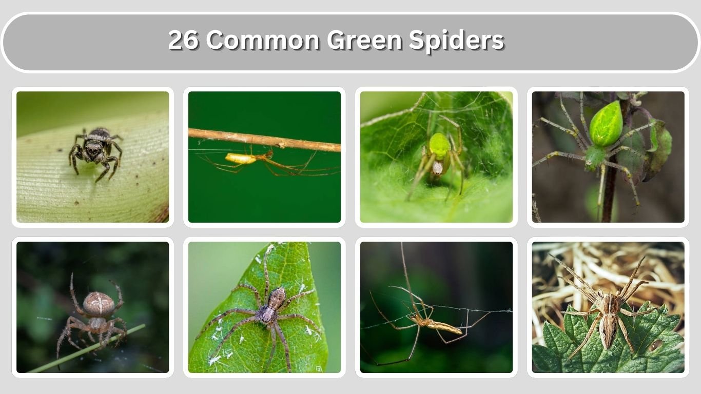 26 Common Green Spiders: Identification with Pictures 