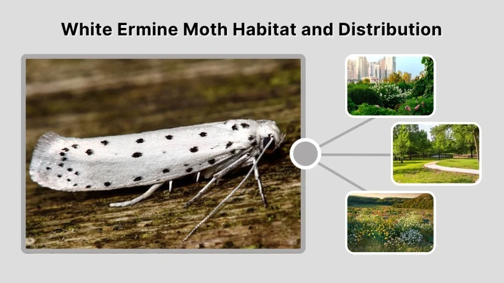 White Ermine Moth Habitat and Distribution