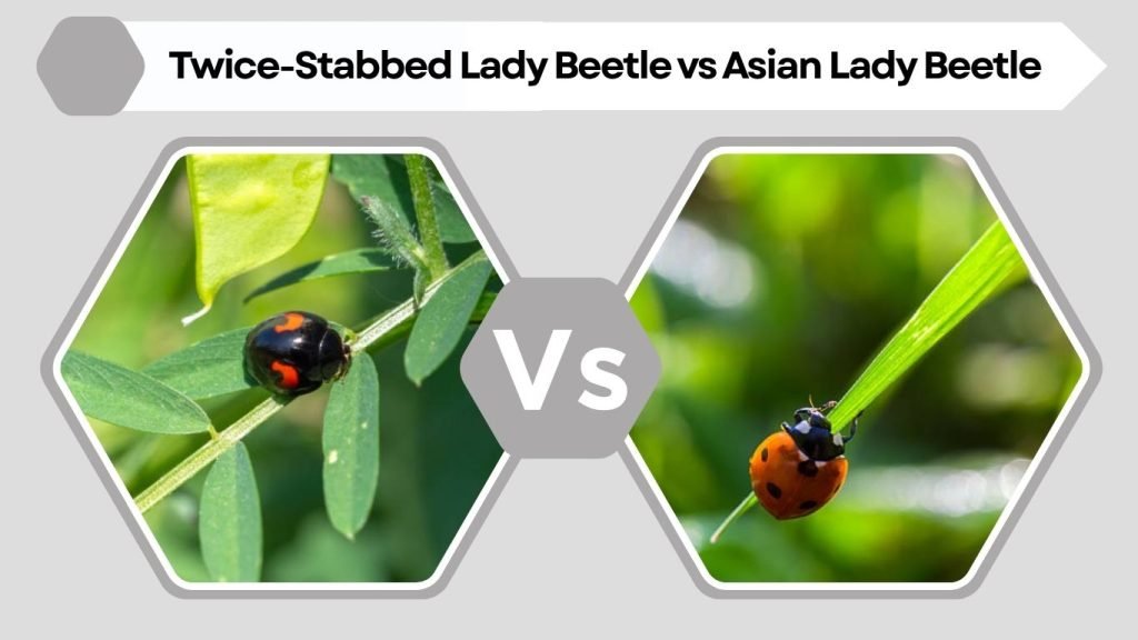Twice-Stabbed Lady Beetle vs Asian Lady Beetle