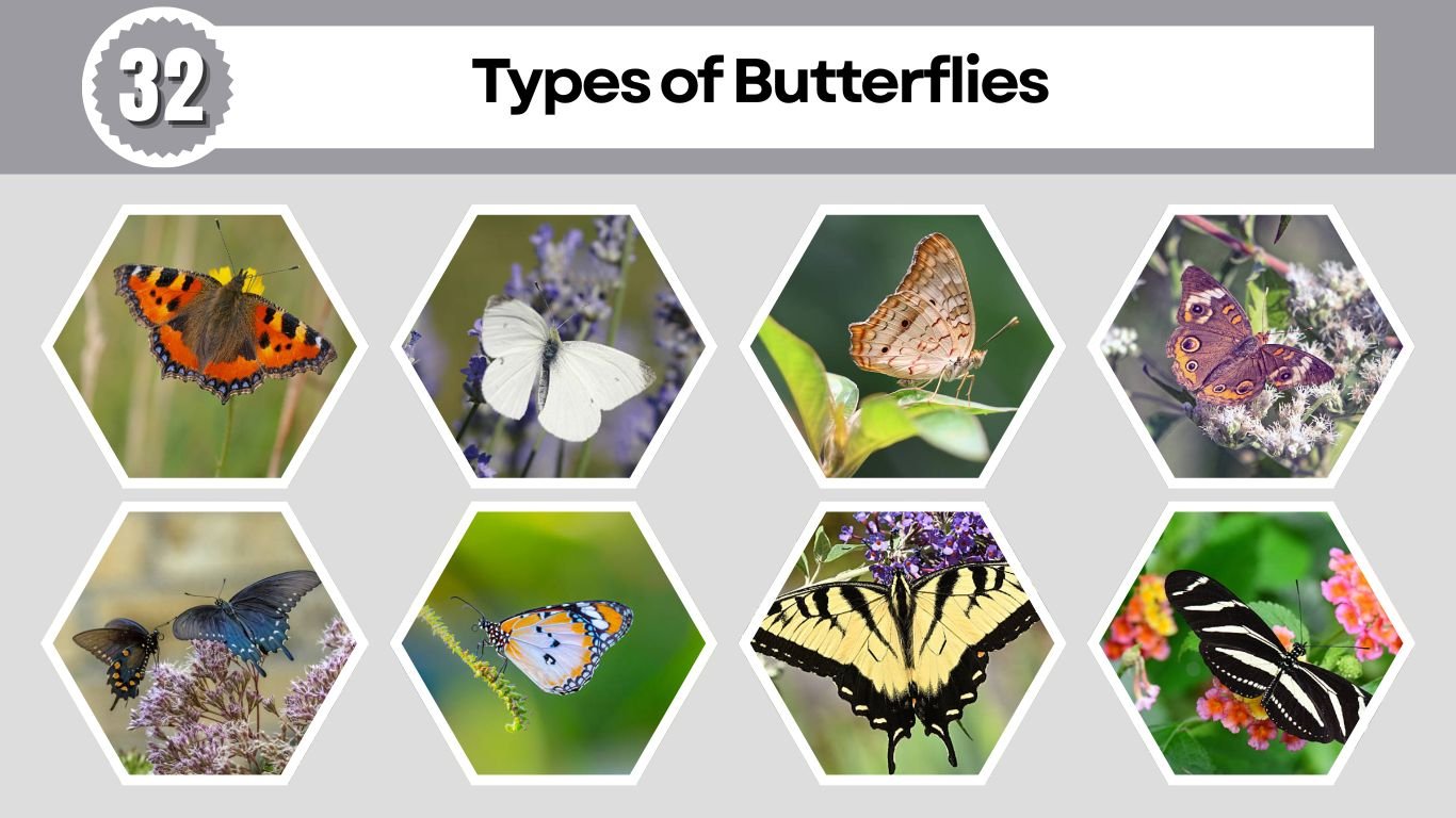 32 Types of Butterflies: Identification by Names  with Pictures 