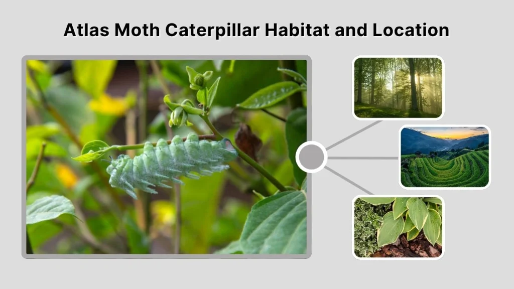Atlas Moth Caterpillar Habitat and Location