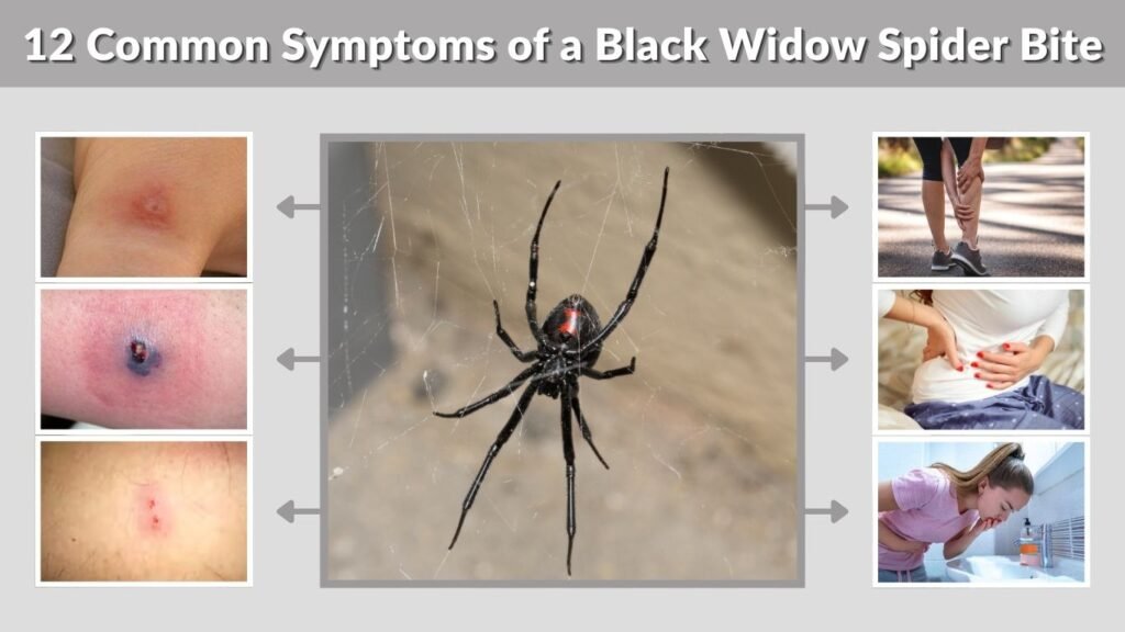 12 Common Symptoms of a Black Widow Spider Bite