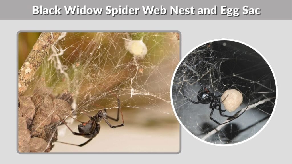 Black Widow Spider Web Nest and Egg Sac