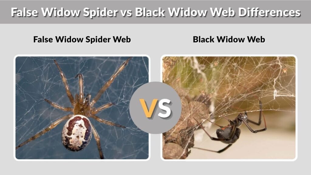 False Widow Spider vs Black Widow Web Differences