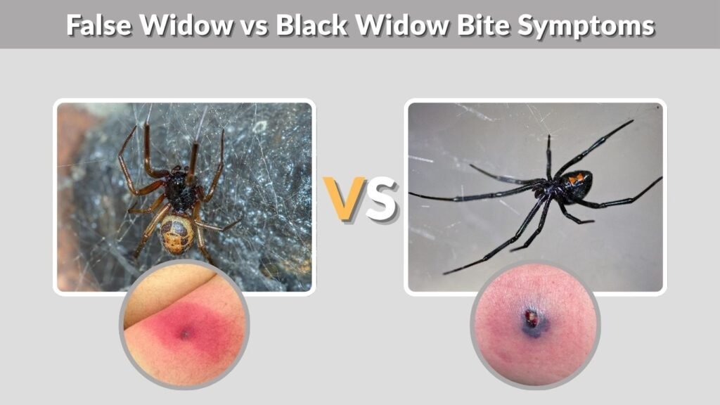 False Widow vs Black Widow Bite Symptoms