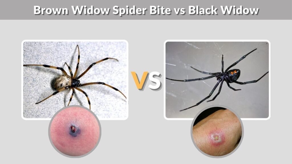 Brown Widow Spider Bite vs Black Widow