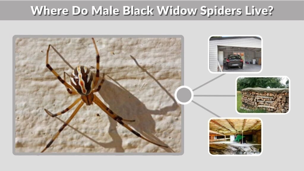 Where Do Male Black Widow Spiders Live?