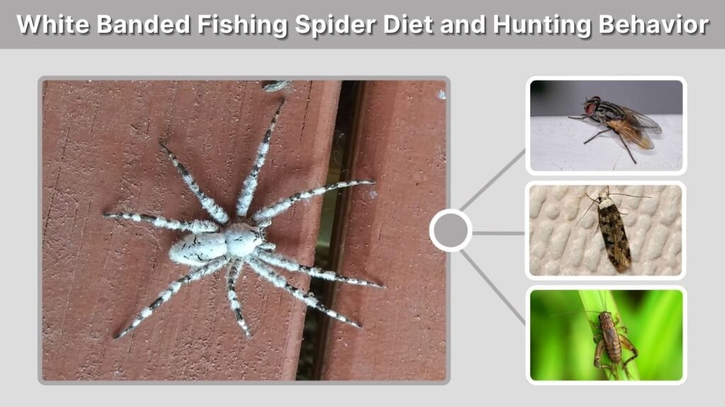 White Banded Fishing Spider Diet and Hunting Behavior