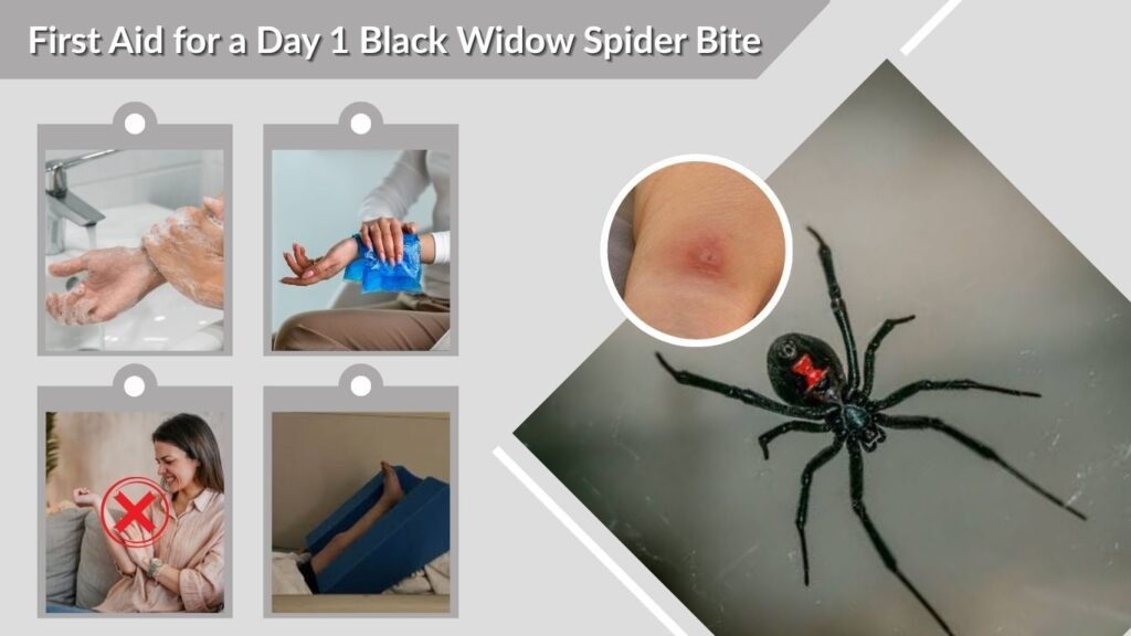 First Aid for a Day 1 Black Widow Spider Bite