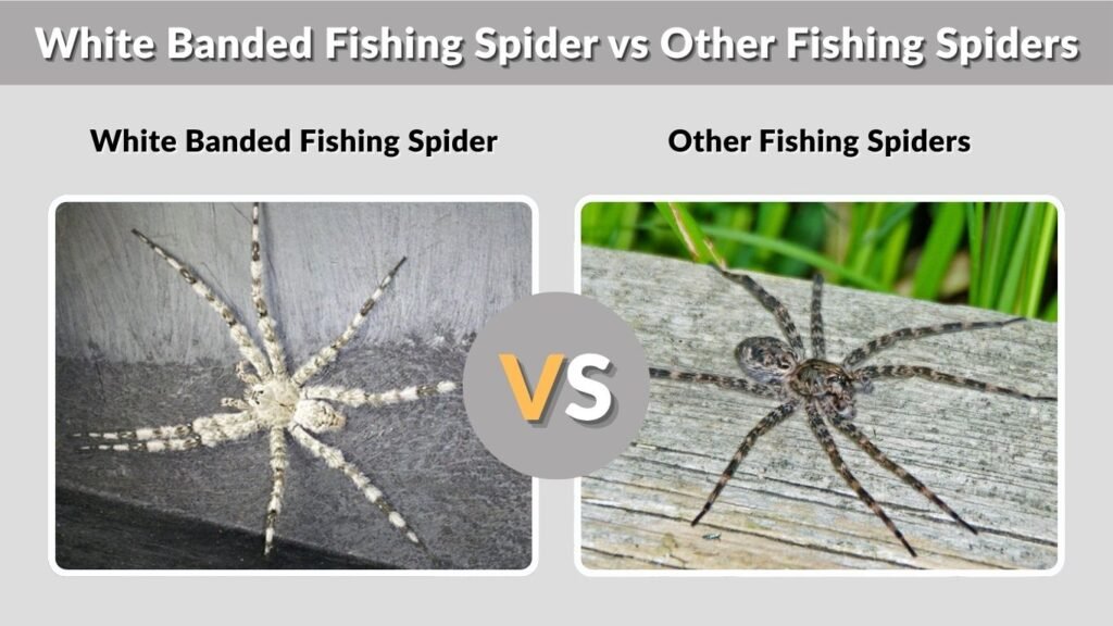 White Banded Fishing Spider vs Other Fishing Spiders
