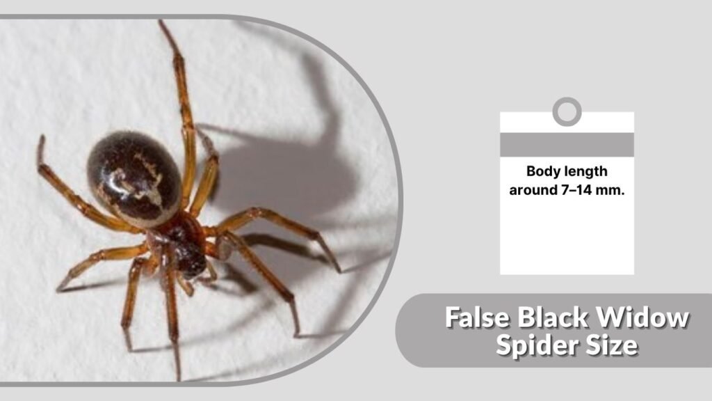 False Black Widow Spider Size