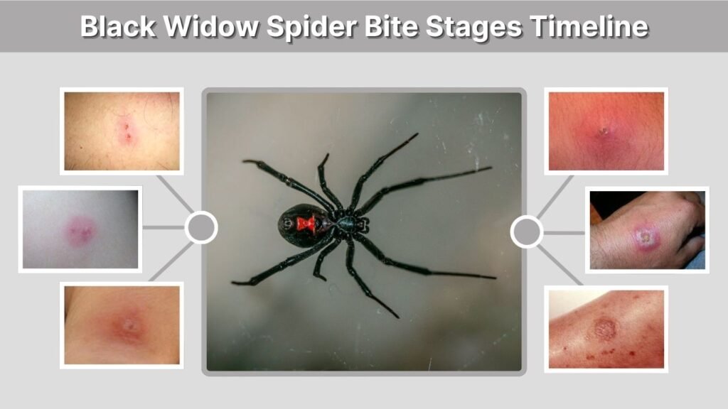 Black Widow Spider Bite Stages Timeline