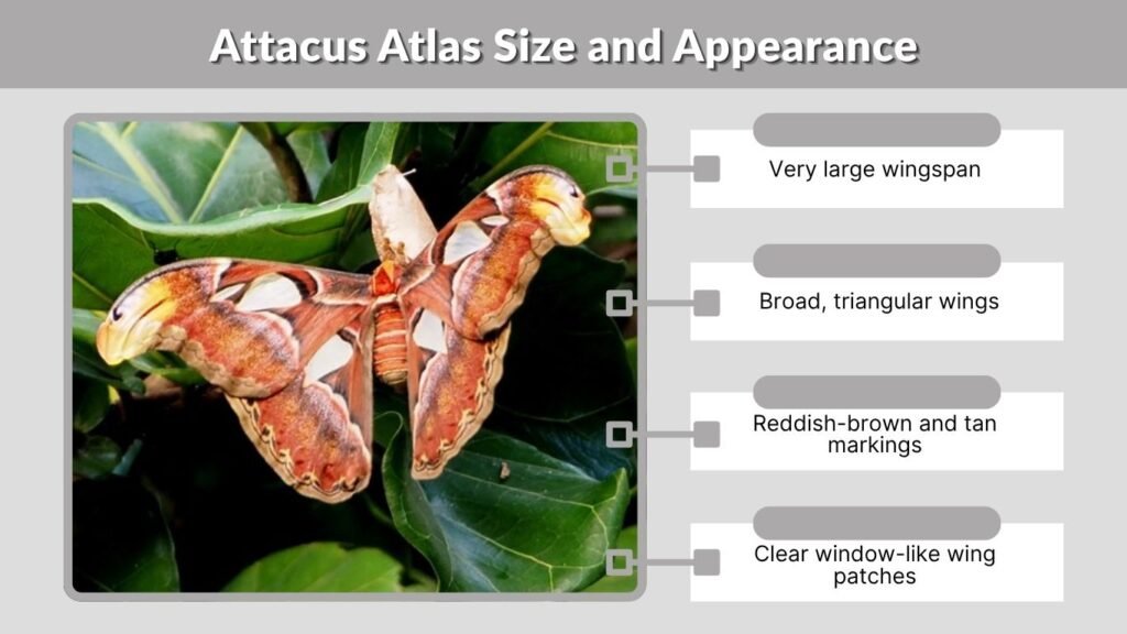 Attacus Atlas Size and Appearance