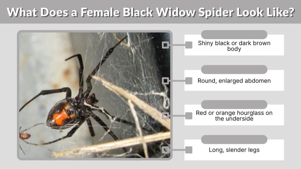 What Does a Female Black Widow Spider Look Like?