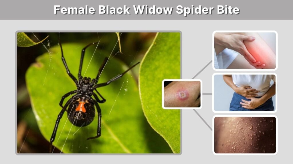 Female Black Widow Spider Bite