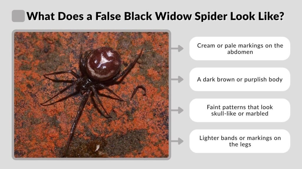 What Does a False Black Widow Spider Look Like?