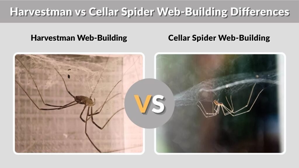 Harvestman vs Cellar Spider Web-Building Differences