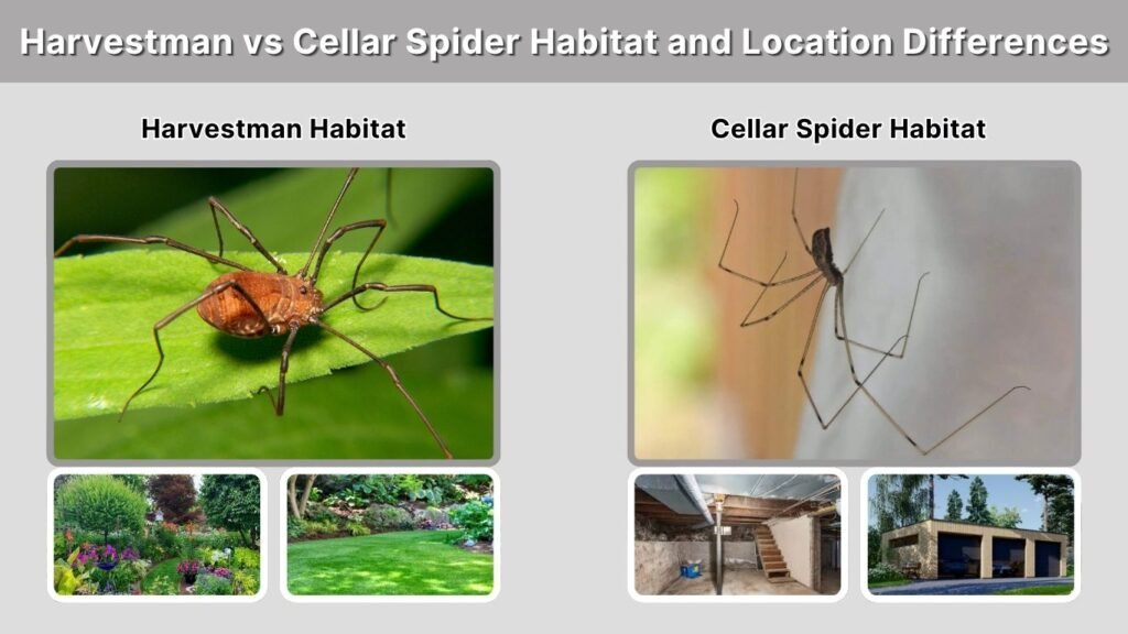 Harvestman vs Cellar Spider Habitat and Location Differences