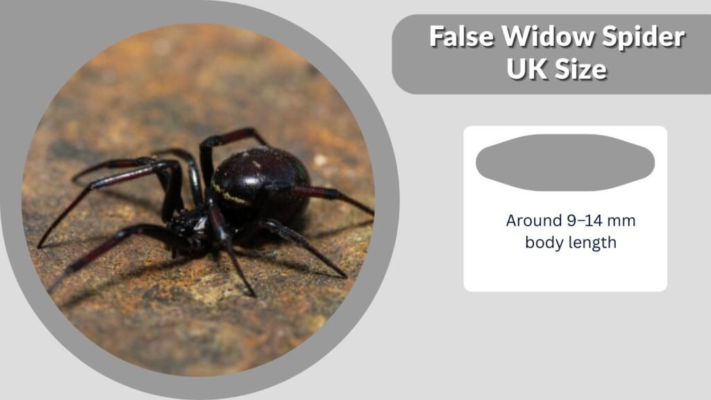 False Widow Spider UK Size