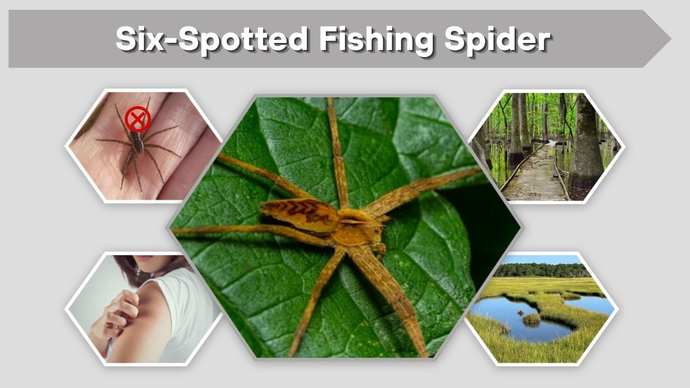 Six-Spotted Fishing Spider: Size, Bite, Habitat, Diet, and Facts