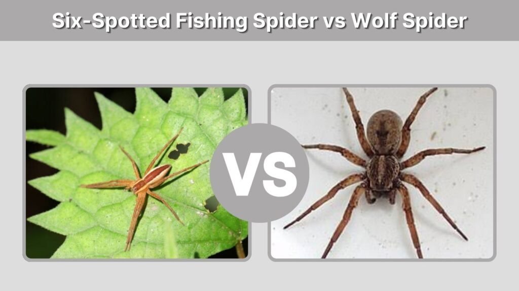 Six-Spotted Fishing Spider vs Wolf Spider