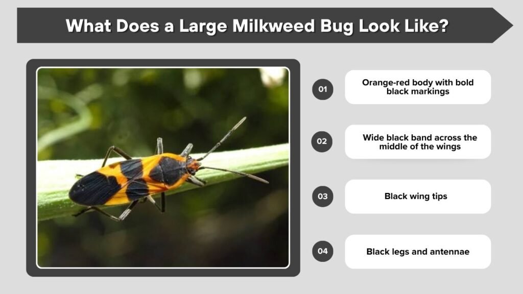 What Does a Large Milkweed Bug Look Like?