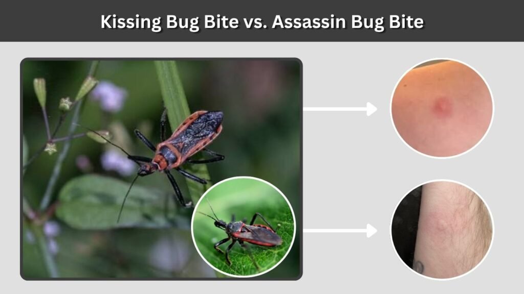Kissing Bug Bite vs. Assassin Bug Bite