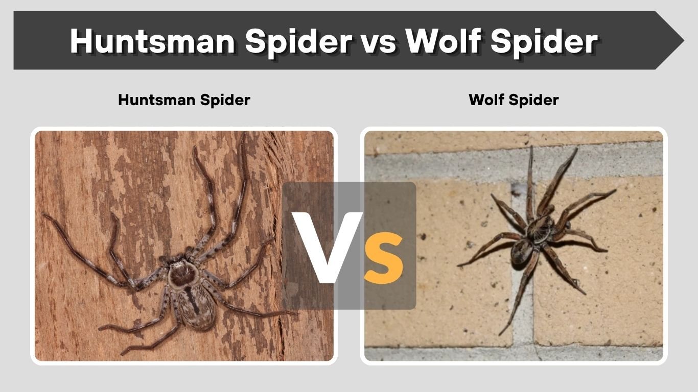 Huntsman Spider vs Wolf Spider: Size, Bite, and Differences