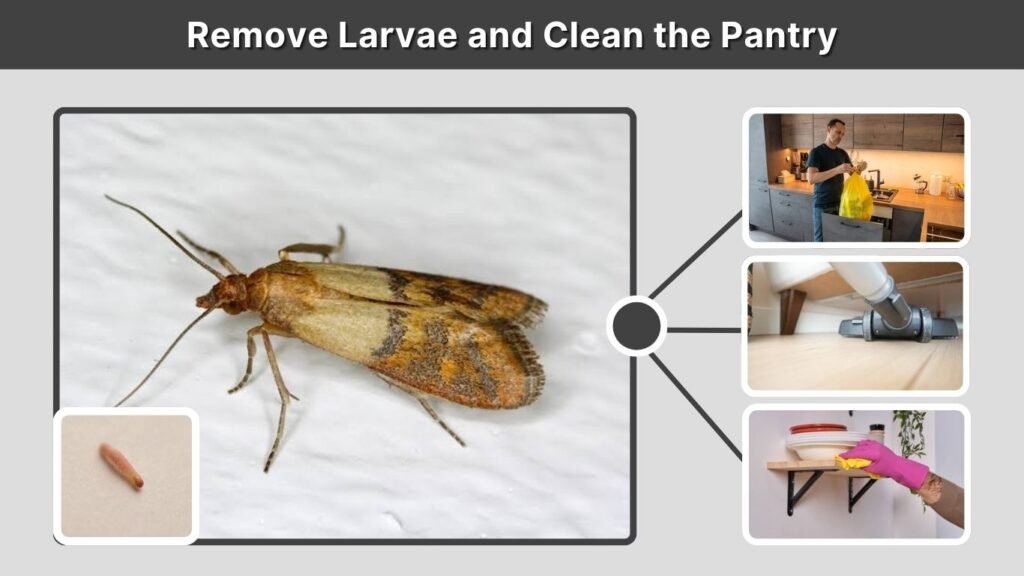 Remove Larvae and Clean the Pantry