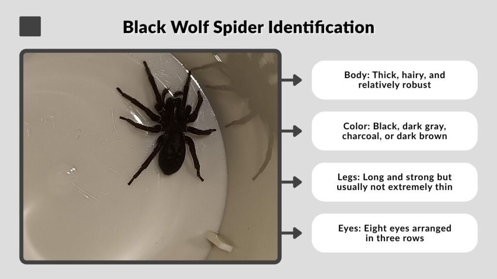 Black Wolf Spider Identification