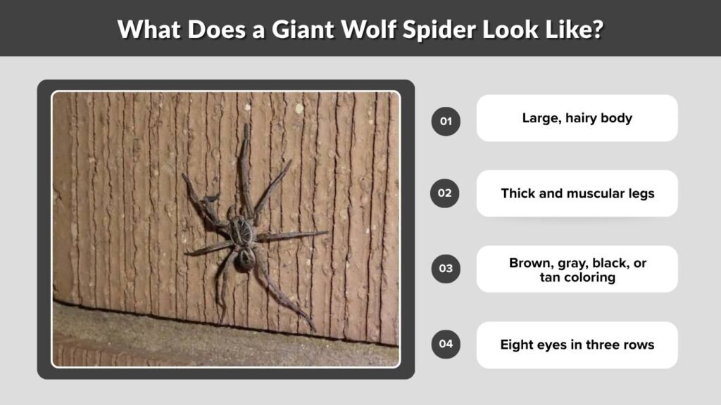 What Does a Giant Wolf Spider Look Like?