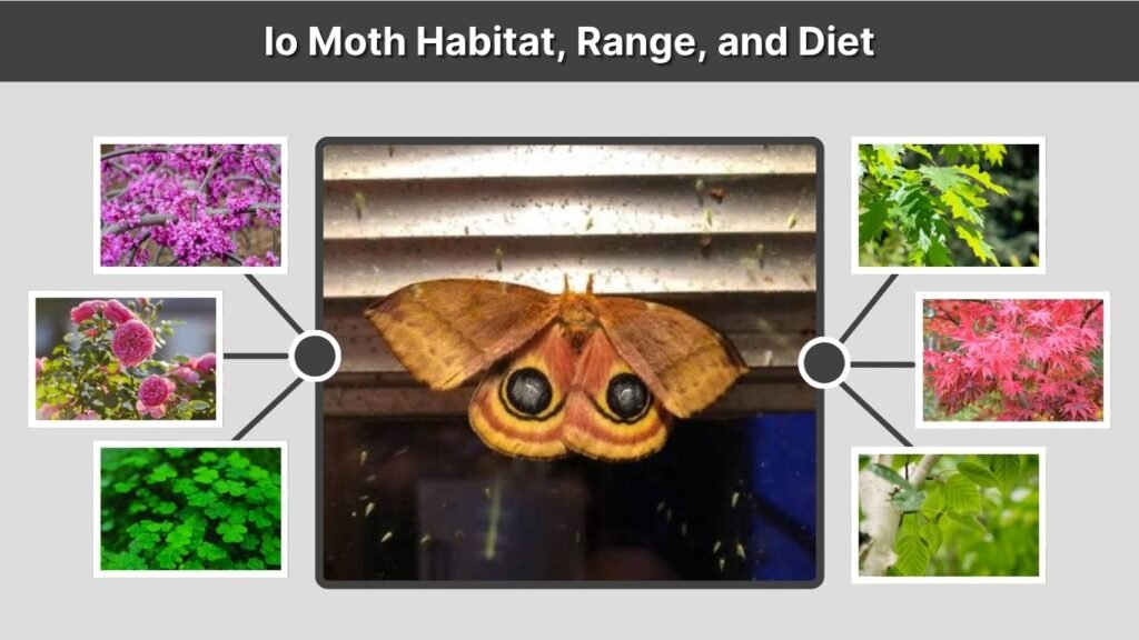 Io Moth Habitat, Range, and Diet