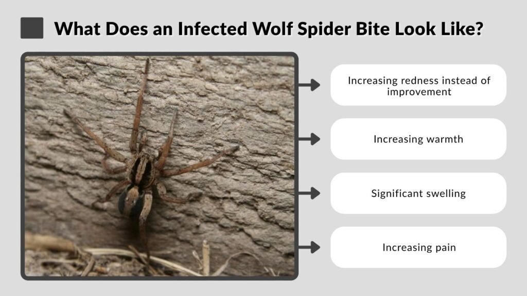 What Does an Infected Wolf Spider Bite Look Like?