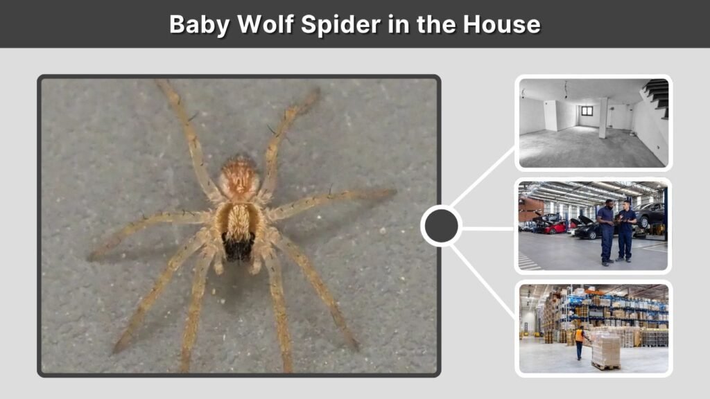 Baby Wolf Spider in the House