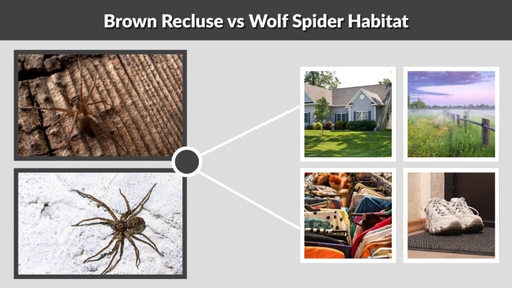 Brown Recluse vs Wolf Spider Habitat