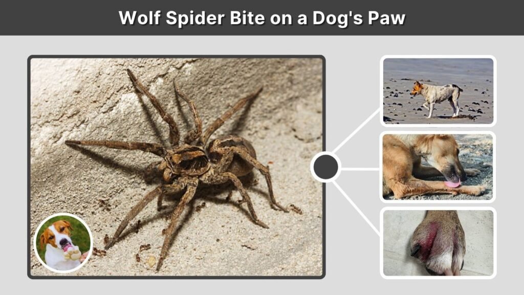 Wolf Spider Bite on a Dog's Paw