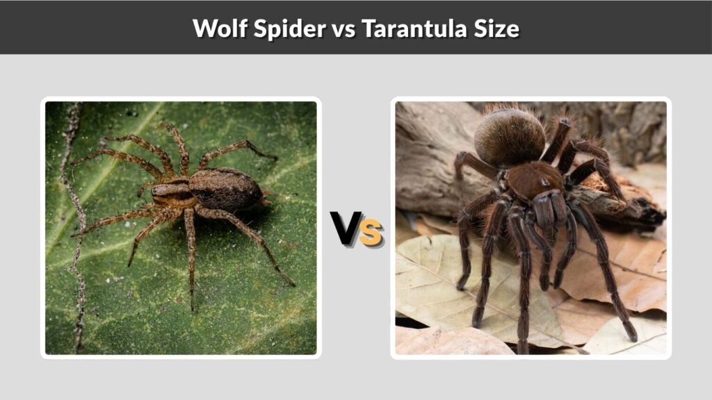 Wolf Spider vs Tarantula Size