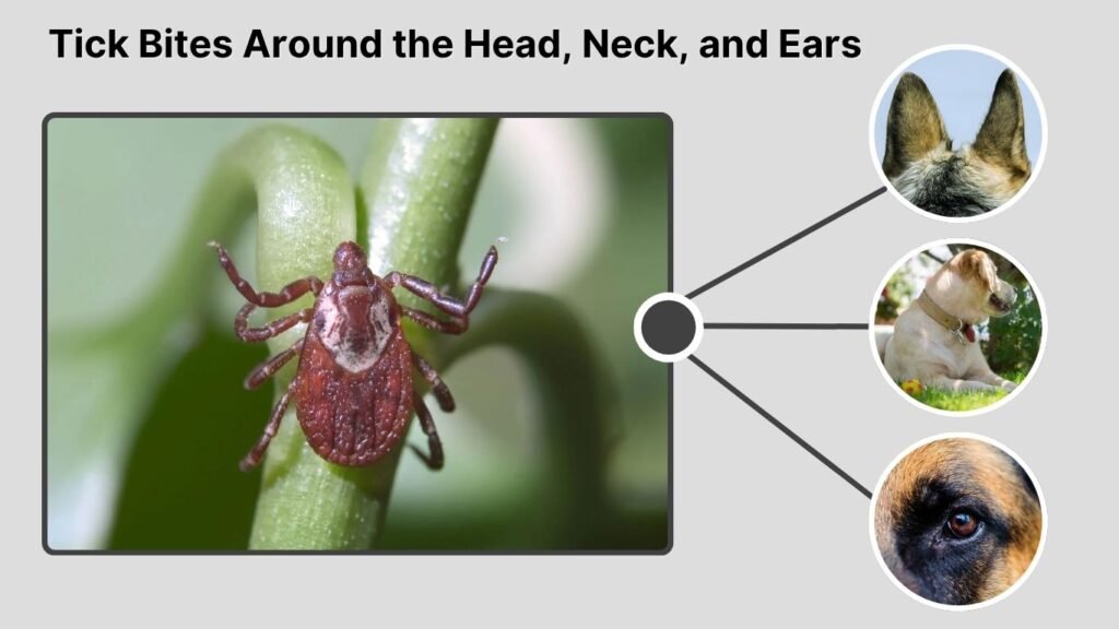 Tick Bites Around the Head, Neck, and Ears